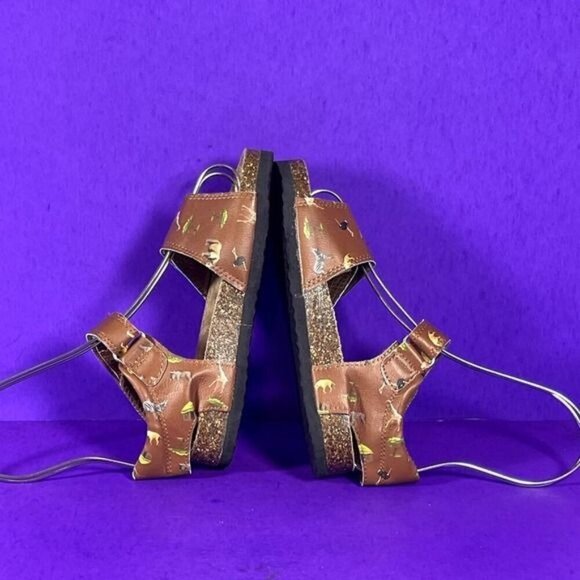 SPROX Kids Brown The Zoo Hoop & Loop Sandals Shoe Size 12-NEW - Picture 6 of 8